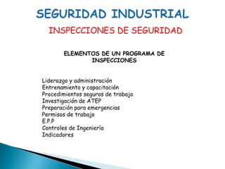 SEGURIDAD INDUSTRIALCONDICIONES GENERALES LUGARES Y ESPACIOS DE TRABAJOPASILLOS