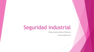 Seguridad industrial
Paola Andrea Baron Oliveros
Universidad ecci
 