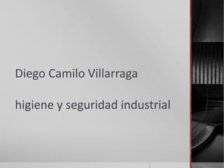 Diego Camilo Villarraga
higiene y seguridad industrial
 