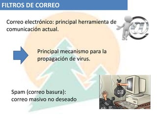 FORMAS DE PREVENCIÓN DE VIRUSUSO CORRECTO DE CONTRASEÑASPoner clave de acceso al ordenador para uso solo por el propietarioUso de claves complejas para el correo electrónico