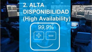 2. ALTA
DISPONIBILIDAD
(High Availability)
99,9%
 