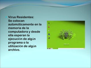 Virus de enlace o directorio:Modifican las direcciones que permiten, a nivel interno, acceder a cada uno de los archivos existentes, y como consecuencia no es posible localizarlos y trabajar con ellos.