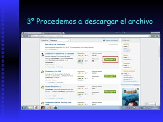 3º Procedemos a descargar el archivo
 