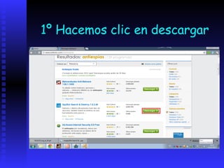 1º Hacemos clic en descargar
 