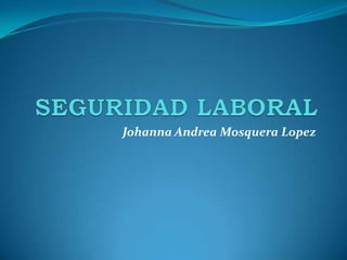 SEGURIDAD LABORAL Johanna Andrea Mosquera Lopez 