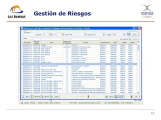 53
Gestión de Riesgos
 