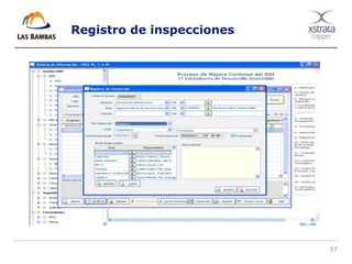 57
Registro de inspecciones
 