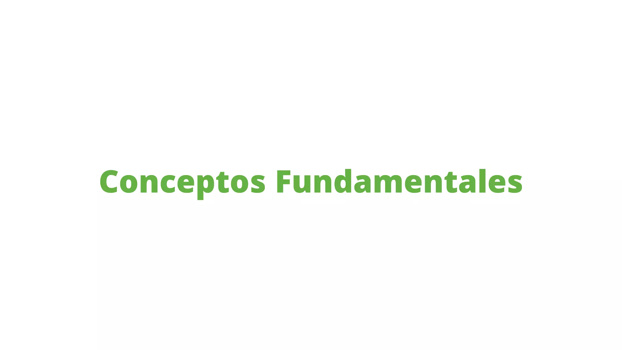 Conceptos Fundamentales
 