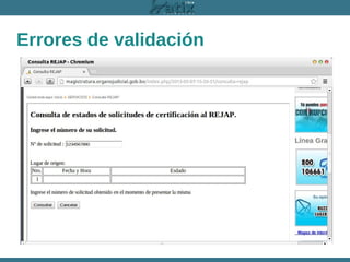 Errores de validación

 