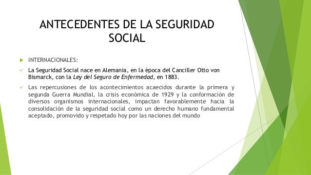 Antecedentes Internacionales De La Seguridad Social