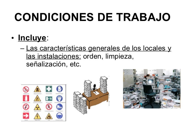 Resultado de imagen para condiciones de trabajo y seguridad
