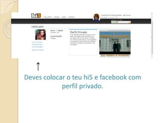 Se por algum motivo tiver de comunicar a sua senha a alguém, altere-a assim que for possível.Chat e MSNFormas de comunicar em tempo real;Comunicação com várias pessoas de todo o mundo.Perigos:Encontros online (desconhecidos)Vício