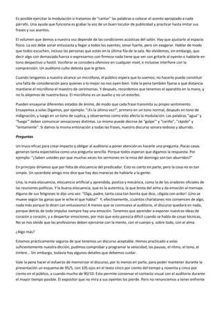 El arte de hablar en publico