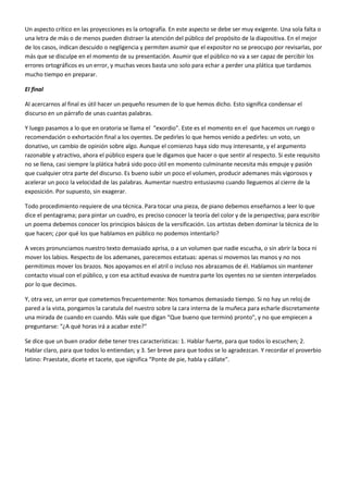 El arte de hablar en publico