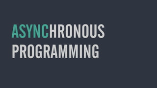 ASYNCHRONOUS
PROGRAMMING
 