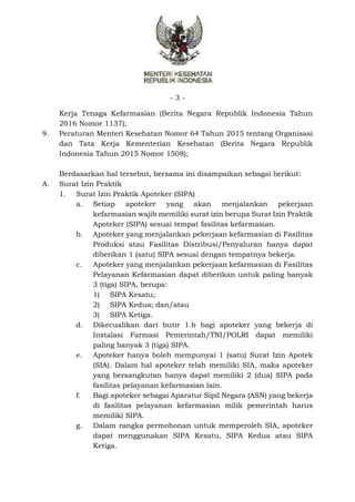 Se Hk 02 02 Menkes 24 2017 Juklak Registrasi Izin Praktik Dan Izin K Se Hk 02 02 Menkes 24 2017 Juklak Registrasi Izin Praktik Dan Izin K