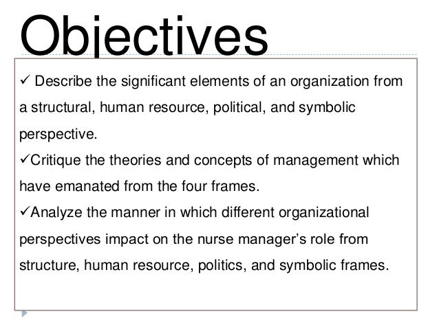 oraganizational framework and leadership theories four frames of organization