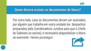 SEI | Bloco de assinatura