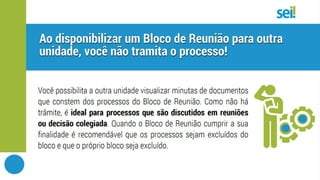 SEI | Boas práticas | Tipos de blocos