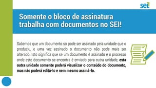 SEI | Boas práticas | Tipos de blocos