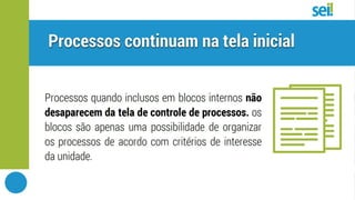 SEI | Boas práticas | Tipos de blocos