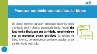 SEI | Boas práticas | Tipos de blocos
