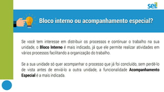 SEI | Boas práticas | Tipos de blocos