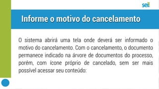 SEI | Cancelar  documento