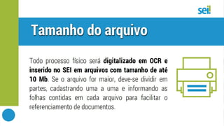 SEI | Dicas para digitalizar documentos e processos