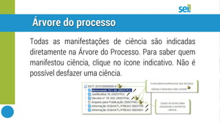 SEI | Ciência no processo e documento