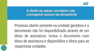 SEI | Problemas comuns | Bloco de assinatura