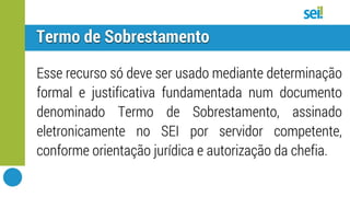 SEI | Sobrestar processos