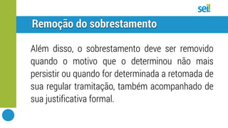 SEI | Sobrestar processos