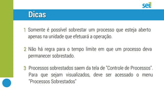 SEI | Sobrestar processos