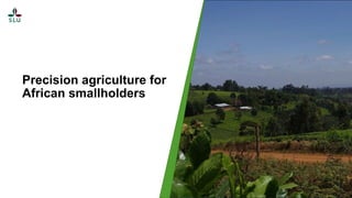 Precision agriculture for
African smallholders
 