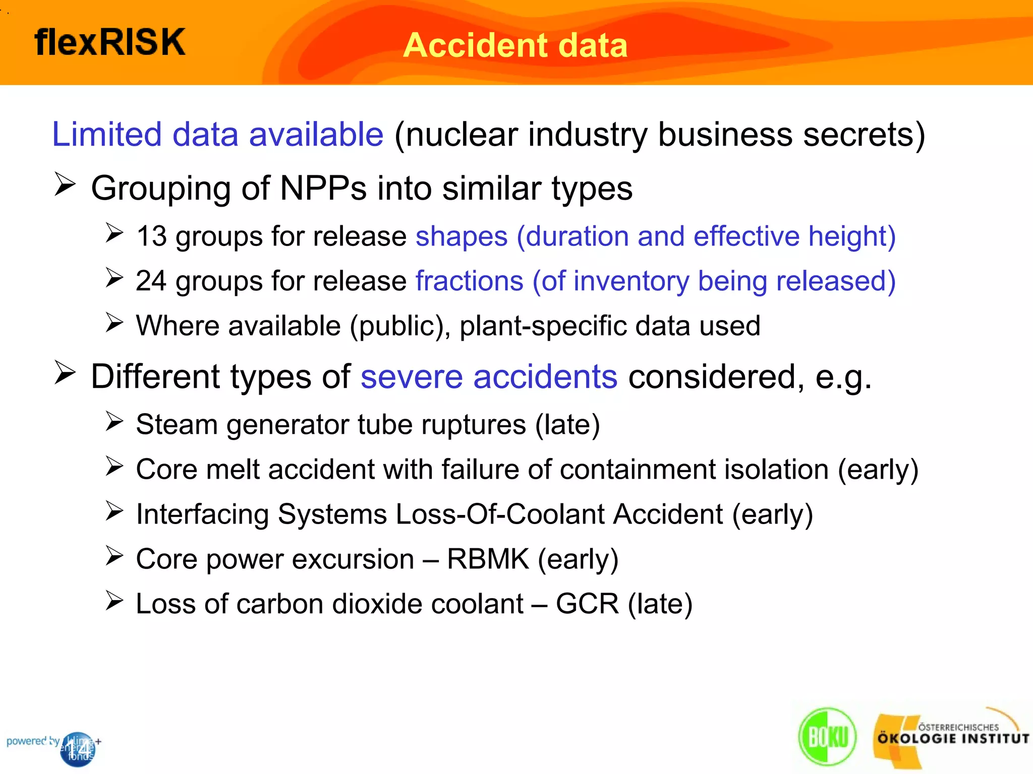Severe accidents of nuclear power plants in Europe: possible ...