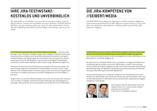 ihre jirA-testinstAnz :                                                                              die jirA-komPetenz von
kostenlos und unverbindlich                                                                          //seibert/mediA
Wie mächtig jirA ist, wird deutlich, wenn man selbst mit dem system arbeitet. Lernen sie             //sEibErt/mEdiA hat umfangreiche Erfahrungen mit jirA und anderen Aufgabenma-
jirA jetzt kennen – kostenlos und unverbindlich mit unseren testlizenzen. //sEibErt/mEdiA            nagementsystemen gesammelt und setzt jirA erfolgreich im eigenen intranet ein. gerne stehen
hilft ihnen, eine eigene testinstanz aufzusetzen, mit der sie sofort arbeiten können. Und das        ihnen unsere kompetenten Ansprechpartner zur realisierung ihres ganz-heitlichen jirA-
ohne jede verpflichtung: Wenn jirA sie und ihre kollegen nicht überzeugt, sagen sie uns das          Projekts zur verfügung.
einfach.




In Ihrer Testinstanz steht Ihnen der volle Funktionsumfang zur Verfügung – Sie können sofort         //SEIBERT/MEDIA hat bereits zahlreiche JIRA-Projekte durchgeführt und ist Ihr professioneller
einsteigen und mit JIRA arbeiten: Aufgaben anlegen, planen, delegieren, priorisieren, Auswertungs-   Partner bei der Einführung und Etablierung eines professionellen Aufgabenmanagements.
funktionen auf Herz und Nieren testen, den Administrationsbereich kennenlernen, das System           Als Full-Service-Dienstleister arbeiten wir bereichsübergreifend und setzen JIRA-Projekte von der
individuell anpassen usw. Natürlich geben wir Ihnen darüber hinaus auch gerne eine intensive         Beratung bis hin zum Betrieb erfolgreich um.
Einführung in Form eines JIRA-Workshops, in dem wir Ihnen die wichtigsten Funktionalitäten
ausführlich vorstellen, Anwendungsfälle und Best Practices zeigen, Workflows durchgehen etc.         Wir haben Prozesse und Abläufe etabliert, die es uns erlauben, uns zügig auf Ihre Bedürfnisse
                                                                                                     und Anforderungen einzustellen und mit Ihrem JIRA-Vorhaben zu starten. Unser Leistungs-
Sie brauchen für diese Testinstanz keine Ressourcen einzuplanen: Wir setzen das System auf,          portfolio umfasst die komplette Integration von JIRA in Unternehmensnetzwerke inklusive Strate-
spielen wichtige Plugins ein und betreiben Ihre Probeinstallation auf unseren Servern. Zudem         gieentwicklung, Design, der eigentlichen Implementierung sowie der Anpassung, der Mitarbeiter-
bieten wir Ihnen individuelle Hands-on-Unterstützung an. So können Sie sich voll und ganz darauf     schulung und der Anbindung an andere Web-Applikationen.
konzentrieren, ein stabiles, performantes und sicheres JIRA gemeinsam mit Ihren Kollegen zu
evaluieren.                                                                                          Als deutscher Vertriebspartner von Atlassian verfügen wir über weitreichende und intensive
                                                                                                     Kontakte zum JIRA-Hersteller, wovon Sie bei einer Einführung zusätzlich profitieren. Gerne sind
Übrigens können Sie sich diese JIRA-Testinstallation nicht zuletzt auch als politisches Instrument   wir Ihnen dabei behilflich, Ihr Unternehmen durch ein professionelles, systematisches Aufgaben-
zunutze machen, um Kollegen, Verantwortliche anderer Abteilungen oder das Management zu              management voranzubringen.
überzeugen. Bitte sprechen Sie uns an und innerhalb kurzer Zeit können Sie live mit JIRA arbeiten.
                                                                                                                                             Unsere Experten Dipl.-Kfm. Martin Seibert (links) und
                                                                                                                                             Sebastian Preuss, M. A., (rechts) beraten Sie gerne
                                                                                                                                             persönlich und unverbindlich.
                                                                                                                                             T. 0611-205 70-0, jira@seibert-media.net




                                                                                                                                                                 AUFgAbEnmAnAgEmEnt mit jirA 20 / 21
 