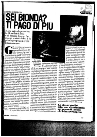 Sei bionda ti pago di piu l espresso 10 settembre 2010