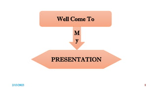 Well Come To
M
y
PRESENTATION
1
2/13/2023
 