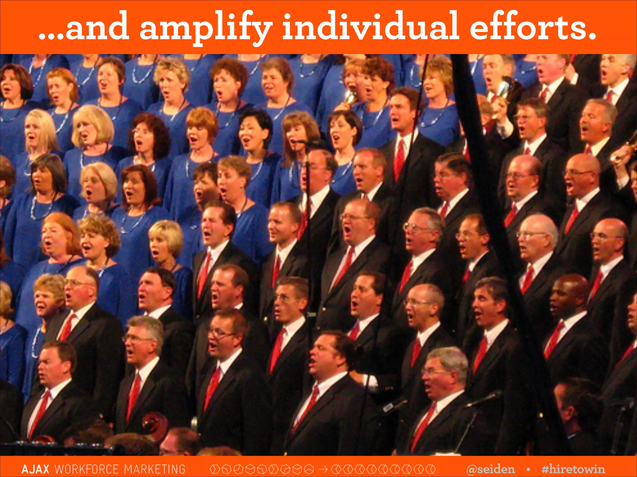 …and amplify individual efforts.

@seiden • #hiretowin

 