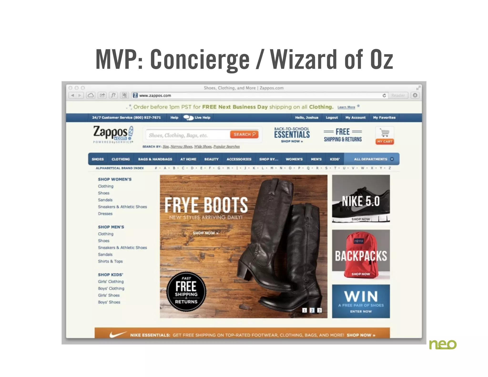 MVP: Concierge / Wizard of Oz
 