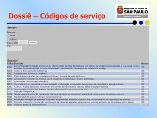 Dossiê – Códigos de serviço 