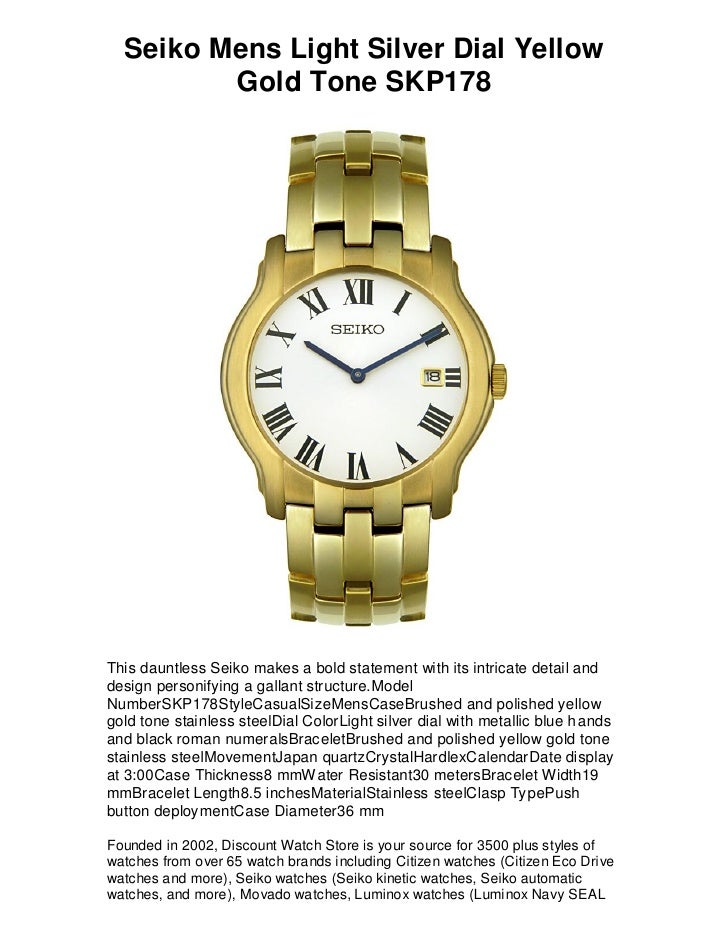 seiko kinetic gold watch price