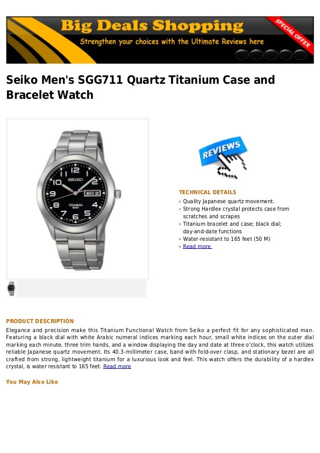 seiko men's sgg711 titanium watch