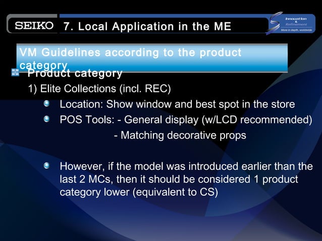 Seiko visual merchandising training | PPT
