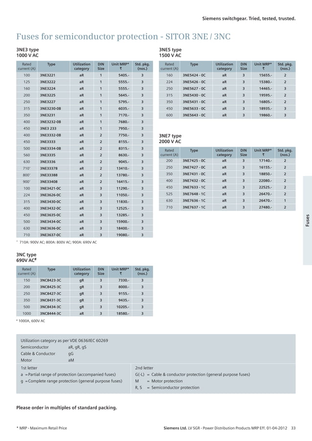 Seimens list price april 2012 | PDF