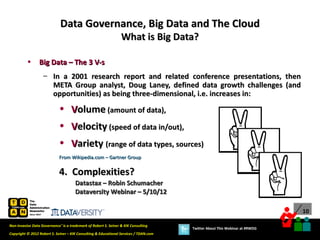RealWorld Data Governance Webinar Data Governance, Big Data, and the