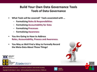 Real-World Data Governance: Build Your Own Data Governance Tools | PDF