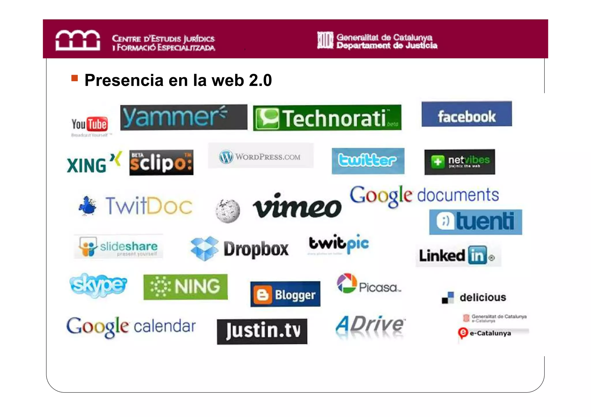 Presencia en la web 2.0
 