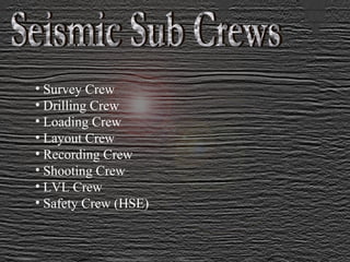 Seismic acquisition survey | PPT